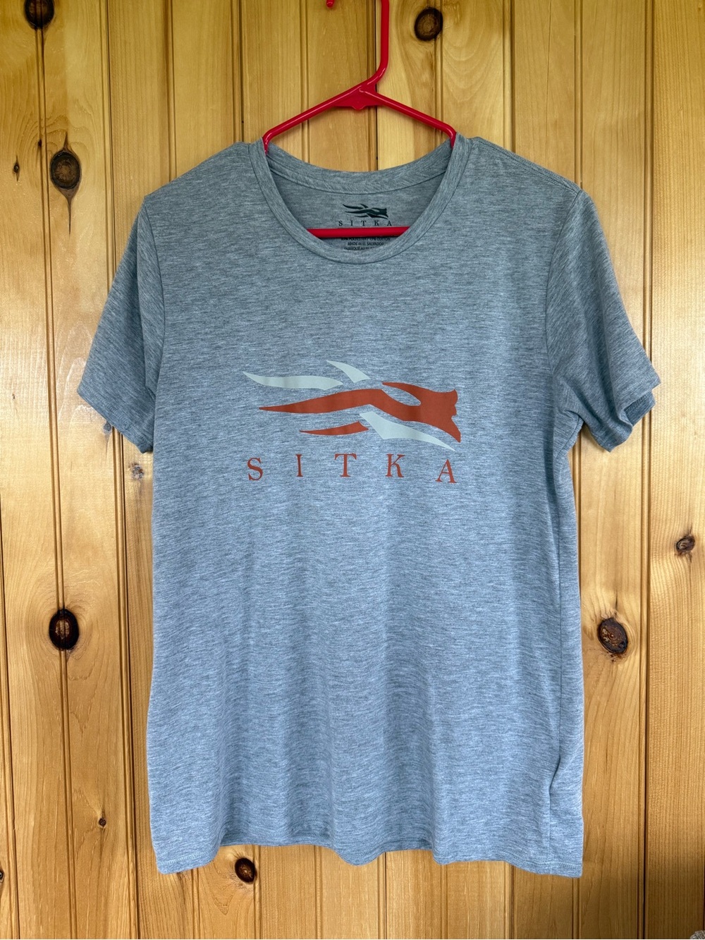 Sitka Heather Gray Short Sleeve Logo Tee